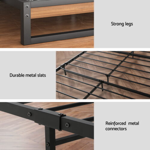 Artiss  Metal Bed Frame King Single Size Beds Platform with Mattress - Image 6