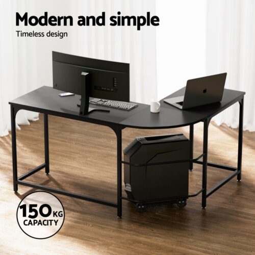 Artiss Computer Desk L-Shape Corner Desks Ergonomic Office Chair Mesh Chairs - Image 4