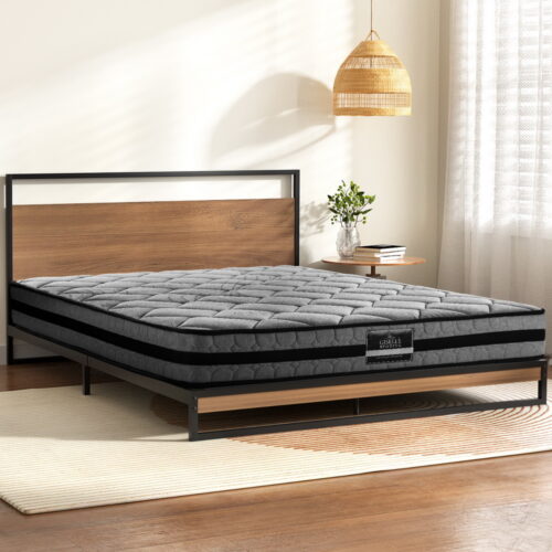 Artiss Bed Frame Queen Size Metal Frame DANE with Mattress - Image 7