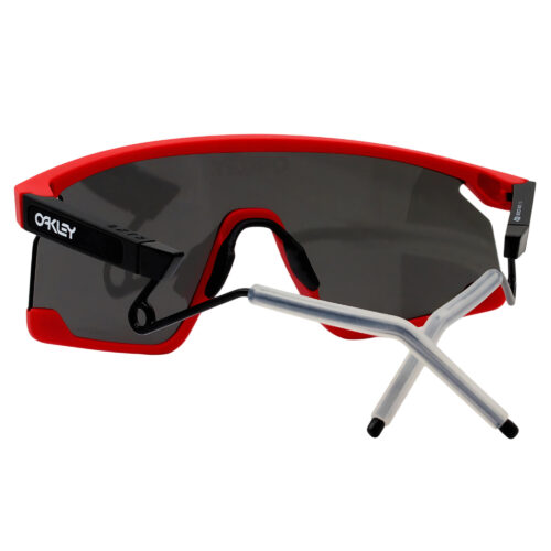 Oakley OO 9237-0839 BXTR Metal Matte Redline Prizm Grey Mens Shield Sunglasses - Image 7