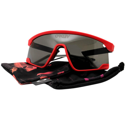 Oakley OO 9237-0839 BXTR Metal Matte Redline Prizm Grey Mens Shield Sunglasses - Image 8