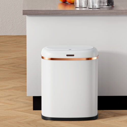 Devanti 38L Motion Sensor Bin Rubbish Automatic White - Image 7