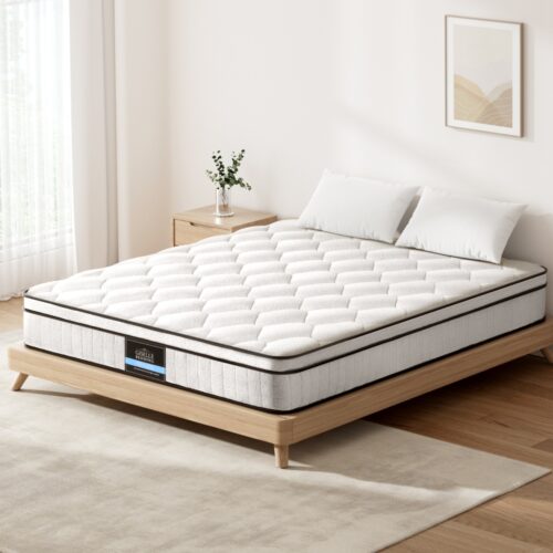 Giselle Bedding 22cm Mattress Queen Size Pocket Spring Euro Top Medium Firm - Image 7