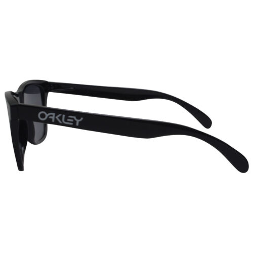 Ex Display Oakley Custom Frogskins Matte Black Frame Grey Lens Mens Sunglasses - Image 2
