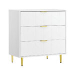 Artiss 3-Drawers Chest Dresser Lowboy Storage Cabinet White