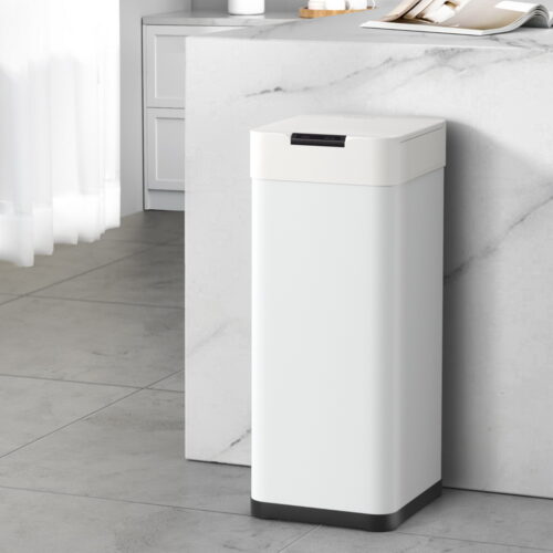 Devanti 50L Sensor Bin Motion Rubbish Bins Kitchen Automatic Trash Can White - Image 7