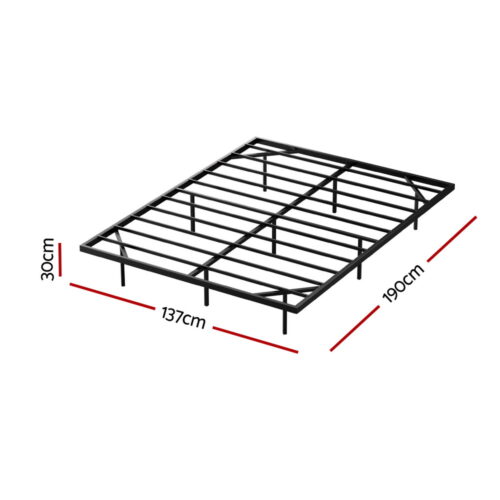 Artiss Double Bed Frame Floating Metal Mattress Base Platform with Smart LED Lights - Image 2