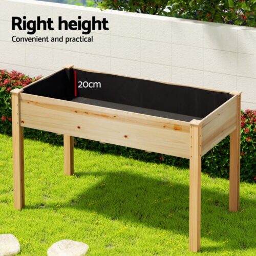 Green Fingers Raised Garden Bed 2x Elevated 120x60x80cm Wooden Planter Box Container - Image 6
