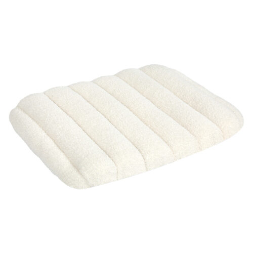 Pawz M Size Orthopedic Dog Bed with Sherpa Plush Removable Cover White
