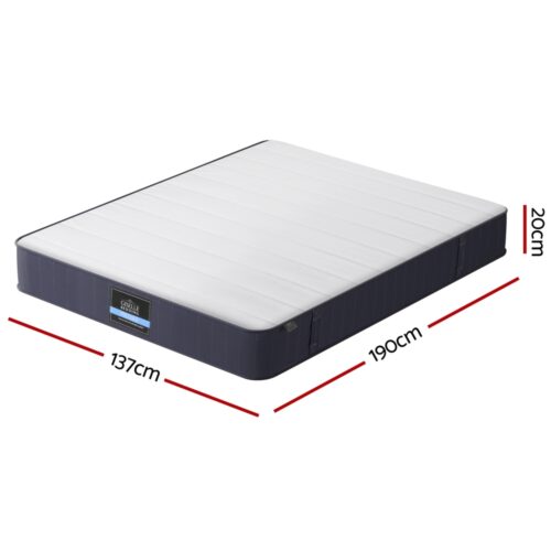 Giselle Bedding 20cm Mattress Double Bed Pocket Spring Mattresses Foam 7.0 Firm - Image 2