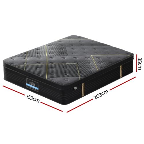 Giselle Bedding 35cm Mattress Queen Bamboo Pocket Spring Euro Top Medium Firm - Image 2