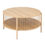 Artiss Coffee Table 2-Tier Storage Side Table Bedside Rustic Storage Shelf Wood