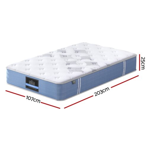 Giselle Bedding 25cm Mattress KS Size Pocket Spring Mattresses Foam Medium Firm - Image 2