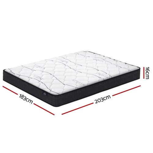 Giselle Bedding 16cm Mattress Tight Top Bed Medium Firm Bonnell Spring King - Image 2