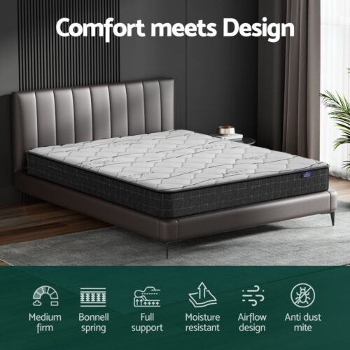 Giselle Bedding 16cm Mattress Tight Top Bed Medium Firm Bonnell Spring King - Image 4