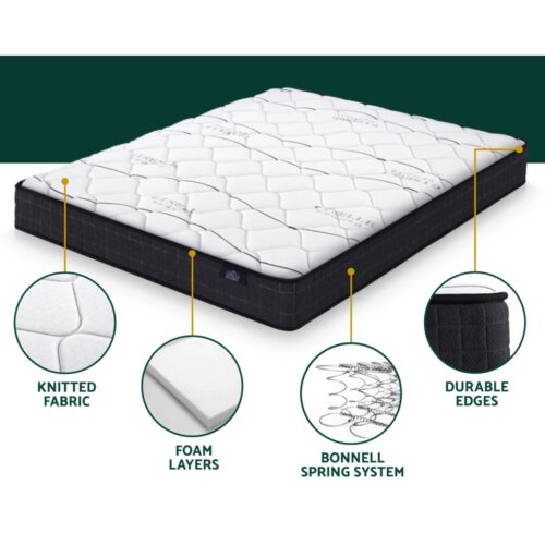 Giselle Bedding 16cm Mattress Tight Top Bed Medium Firm Bonnell Spring King - Image 5