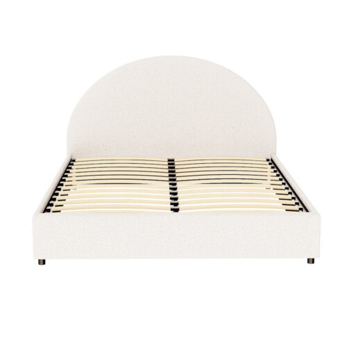 Artiss Bed Frame Gas Lift Strorage Beds Base Platform Boucle Fabric Double ELLA - Image 3