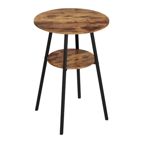 Artiss Industrial Bar Table 2-Tier Organizer Weather-Resist MDF Top Steel Frame
