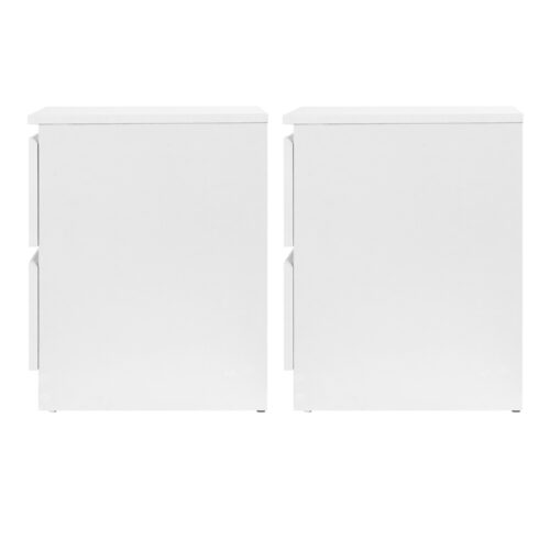 Artiss 2x Bedside Table Drawers Side Table Storage Cabinet Nightstand White PEPE - Image 3