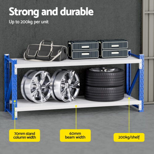 Giantz 2Mx0.9M Warehouse Shelving Garage Rack - Image 4