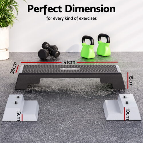 Everfit 3 Level Aerobic Step Adjustable Stepper for Home Workouts - Image 4