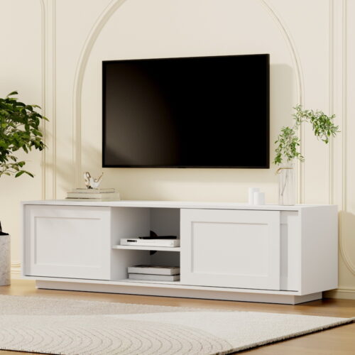 Artiss TV Unit Entertainment Unit Storage Cabinet 160cm White - Image 8