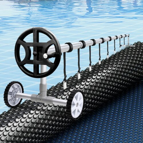 Aqua Buddy Pool Cover 600 Micron 7x4m w/ Roller 4m Swimming Pools Black Solar Blanket - Image 7