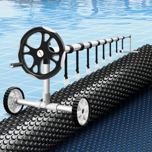 Aqua Buddy Pool Cover 600 Micron 7x4m w/ Roller 5.55m Swimming Pools Black Solar Blanket - Image 7