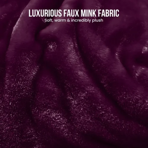 Laura Hill XL Double-Sided Oversized Faux Mink Blanket 305x305cm Purple - Image 8