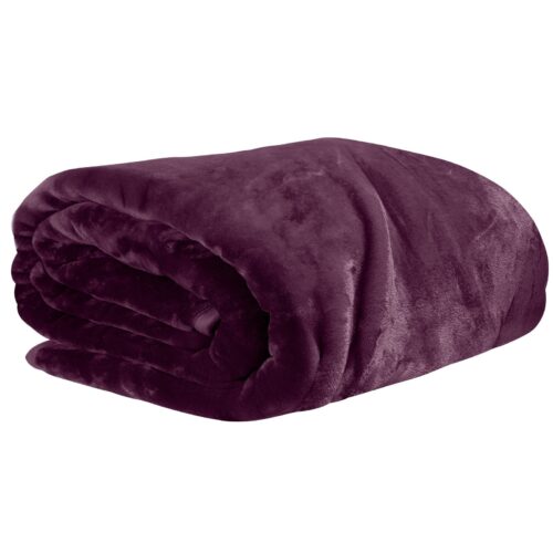 Laura Hill XL Double-Sided Oversized Faux Mink Blanket 305x305cm Purple - Image 3