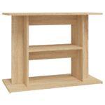 Aquarium Stand Sonoma Oak 80x35x60cm Engineered Wood