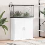 Aquarium Stand White 81x36x73cm Engineered Wood