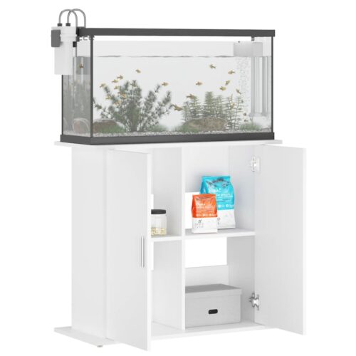 Aquarium Stand White 81x36x73cm Engineered Wood - Image 4