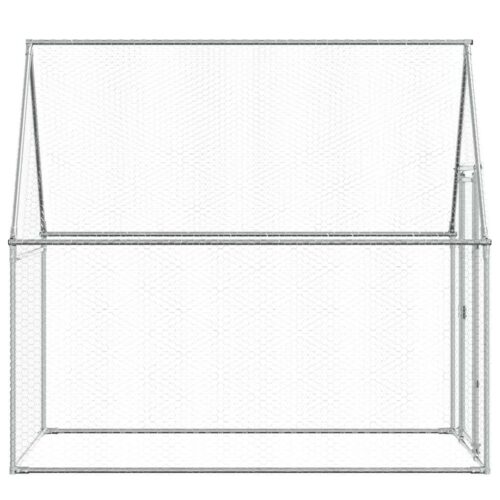 Chicken Cage Silver 200x100x190cm Galvanised Steel - Image 6
