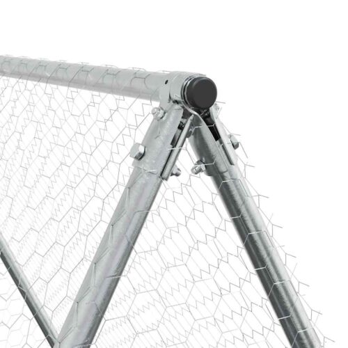 Chicken Cage Silver 200x100x190cm Galvanised Steel - Image 8