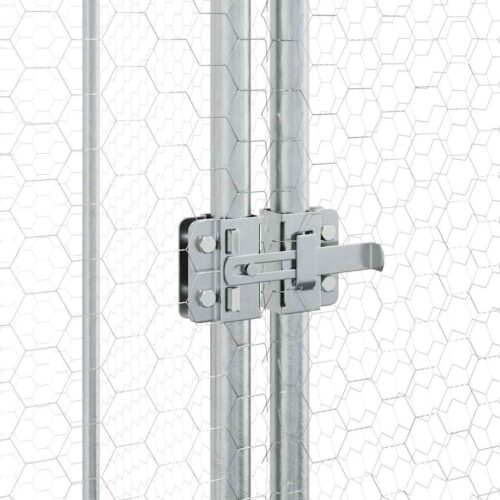 Chicken Cage Silver 200x100x190cm Galvanised Steel - Image 9