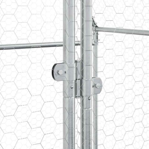 Chicken Cage Silver 200x100x190cm Galvanised Steel - Image 10