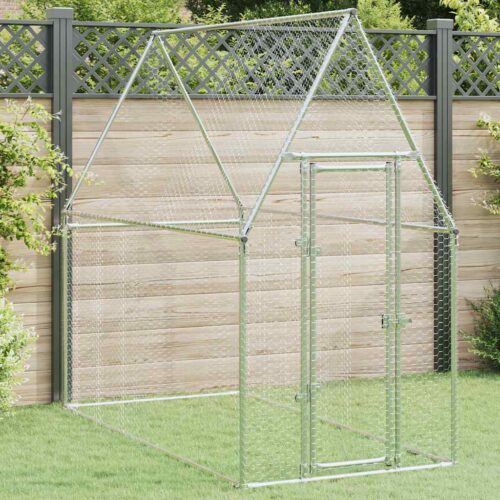Chicken Cage Silver 200x100x190cm Galvanised Steel - Image 12