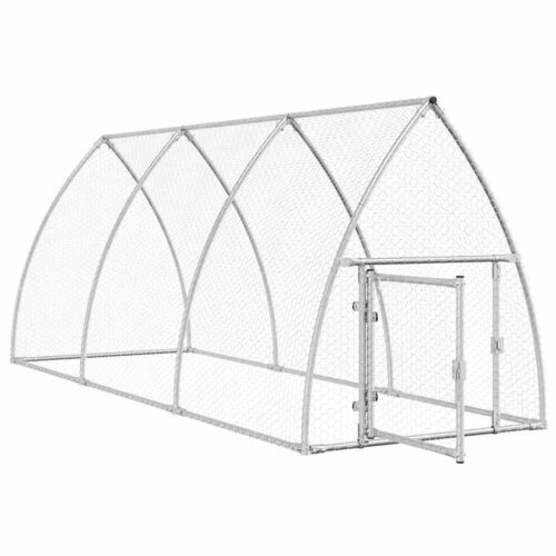 Chicken Cage Silver 300x105x120cm Galvanised Steel - Image 4