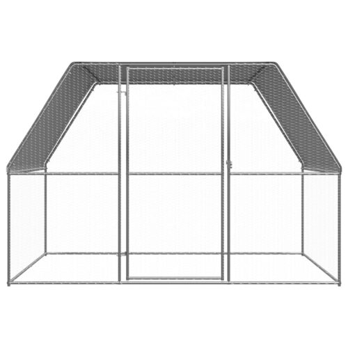 Outdoor Chicken Cage 3x2x2mGalvanised Steel - Image 2