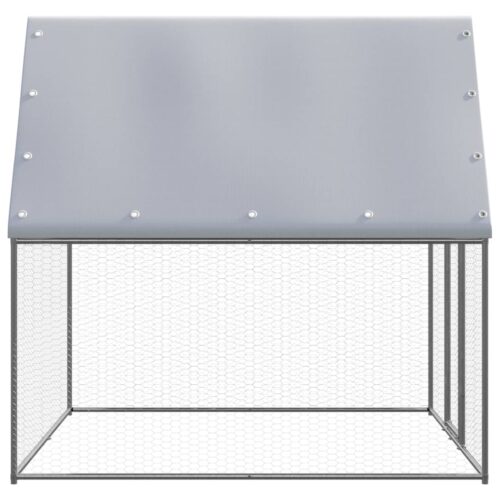 Outdoor Chicken Cage 2x2x2mGalvanised Steel - Image 3