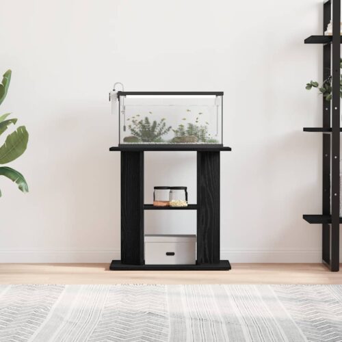 Aquarium Stand Black Oak 60x30x60cm Engineered Wood - Image 3
