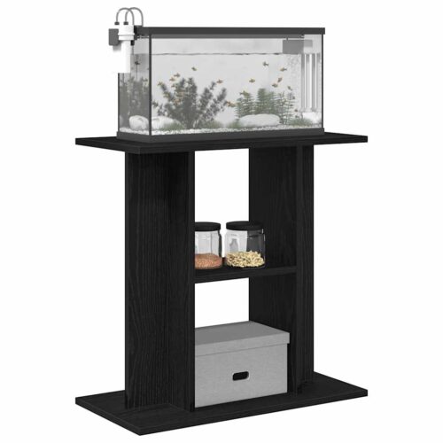 Aquarium Stand Black Oak 60x30x60cm Engineered Wood - Image 4