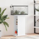 Aquarium Stand White 60.5x36x72.5cm Engineered Wood