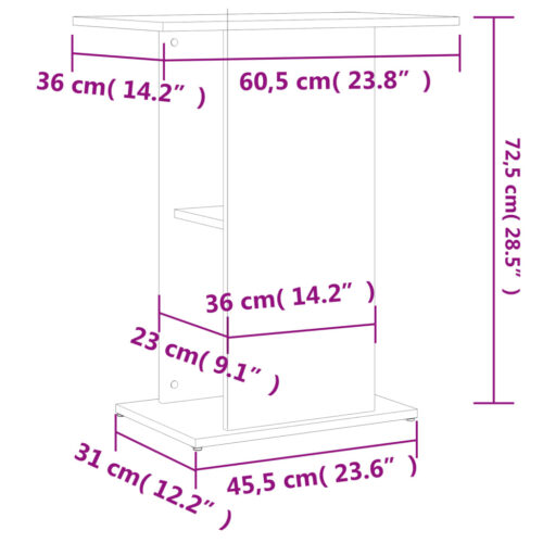 Aquarium Stand White 60.5x36x72.5cm Engineered Wood - Image 8