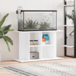 Aquarium Stand White 100x40x60cm Engineered Wood