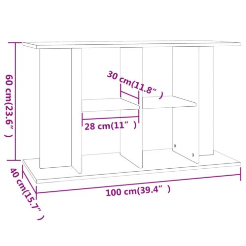 Aquarium Stand White 100x40x60cm Engineered Wood - Image 8