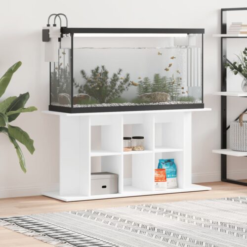 Aquarium Stand White 120x40x60cm Engineered Wood