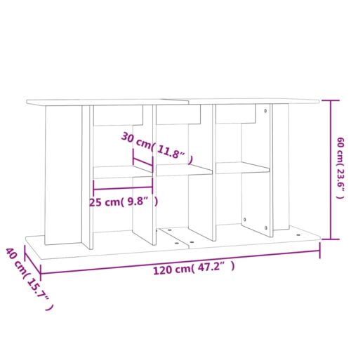 Aquarium Stand White 120x40x60cm Engineered Wood - Image 8
