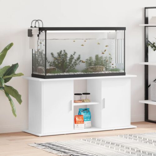 Aquarium Stand White 121x41x58cm Engineered Wood